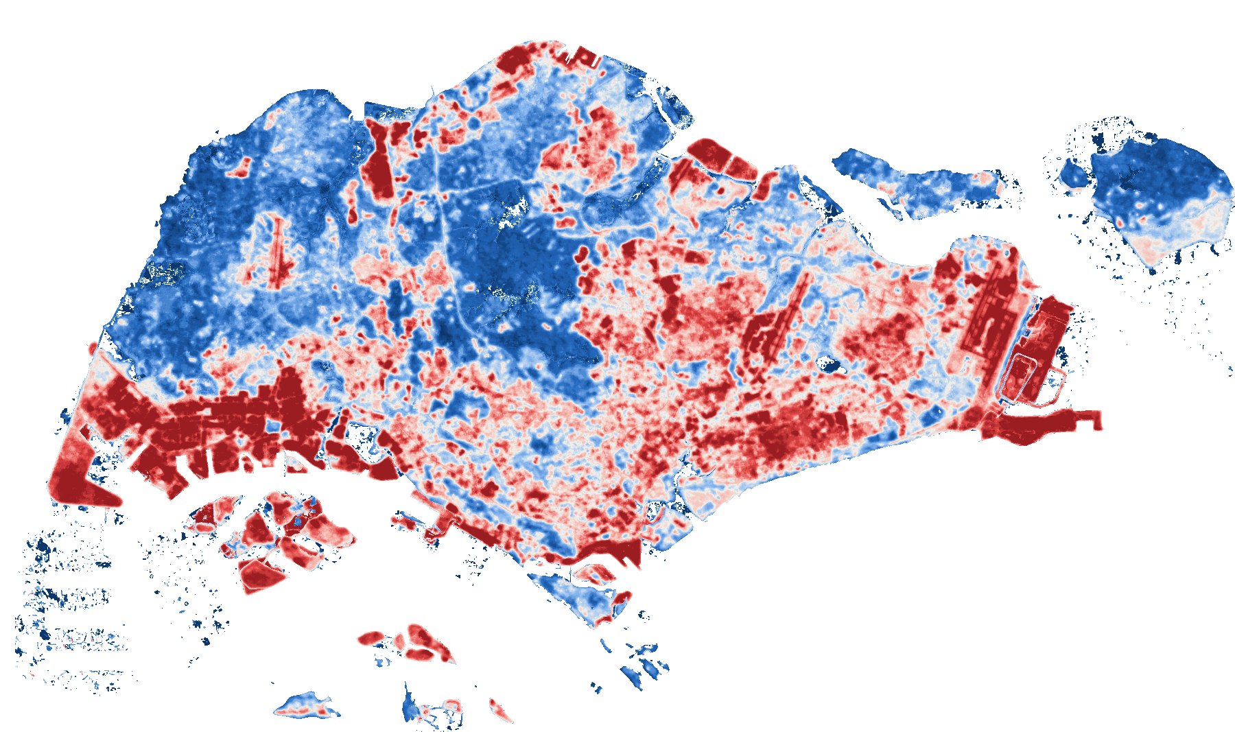 Surface heat anomaly 1988–1997