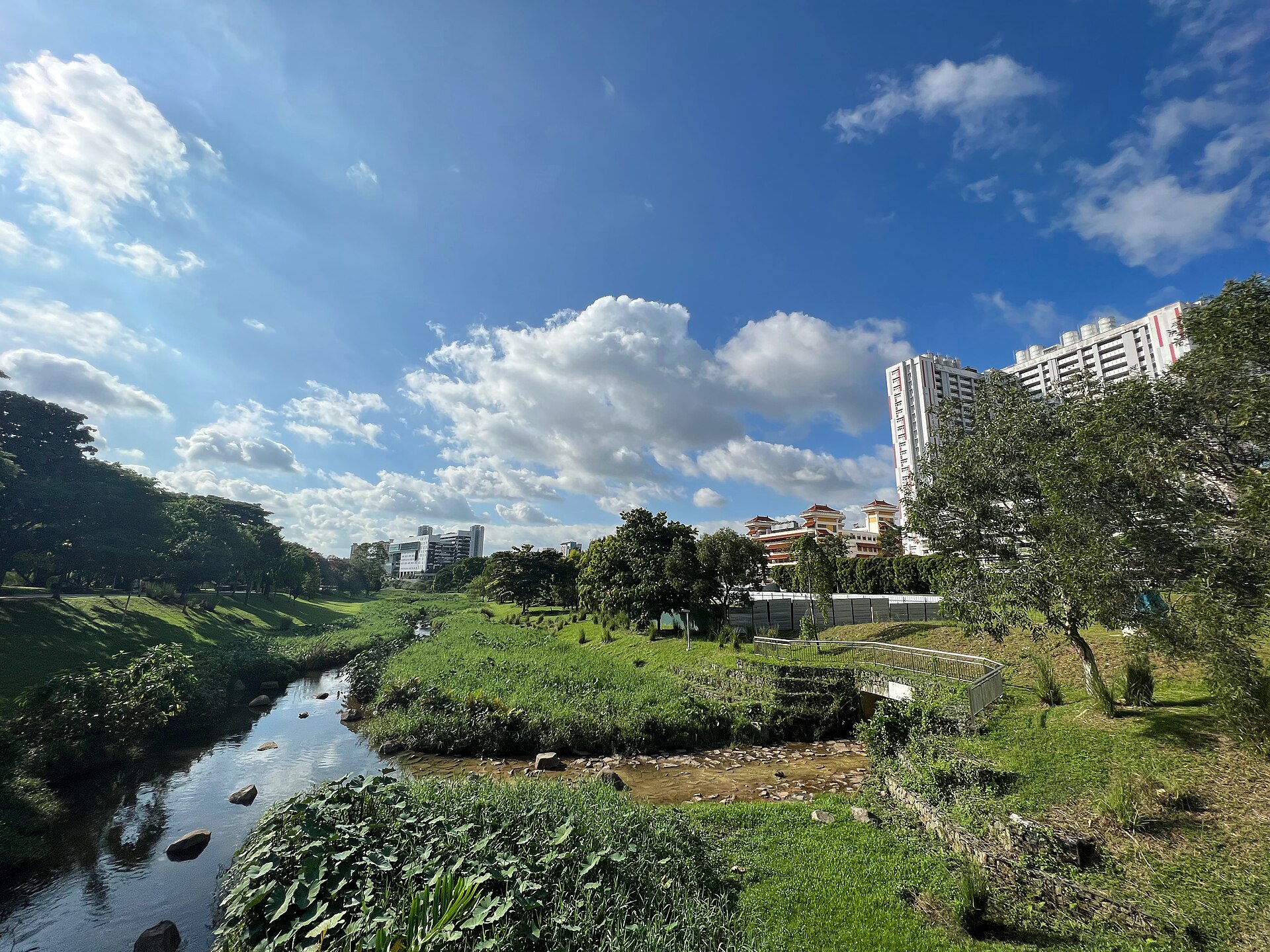Naturalised Kallang River at Bishan-Ang Mo Kio Park