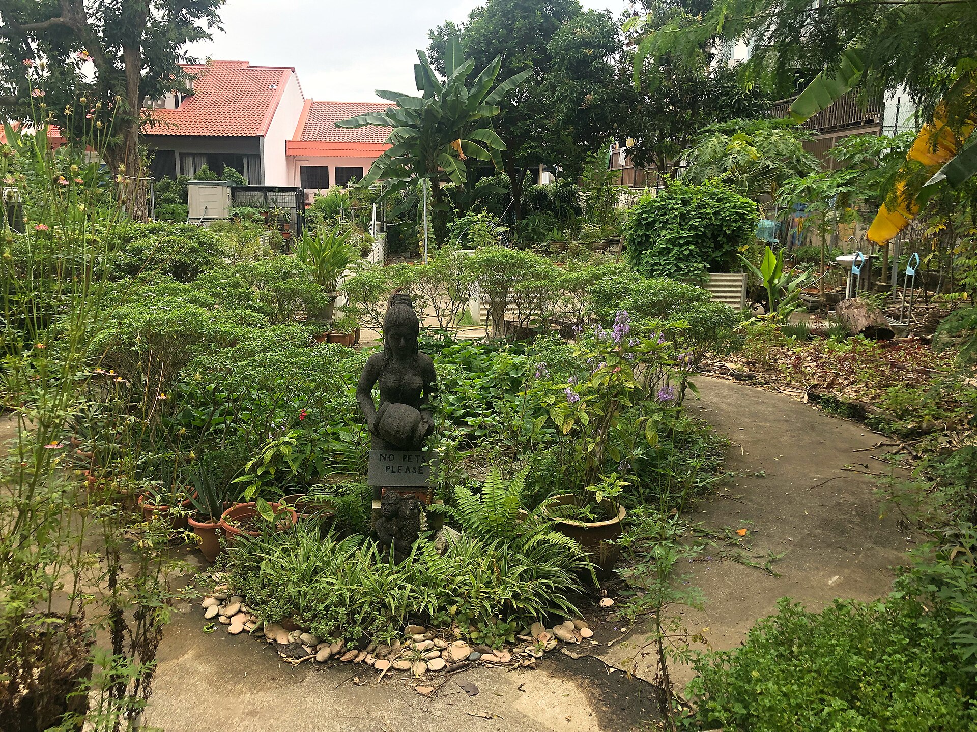 Lush community garden in Jalan Senang estate