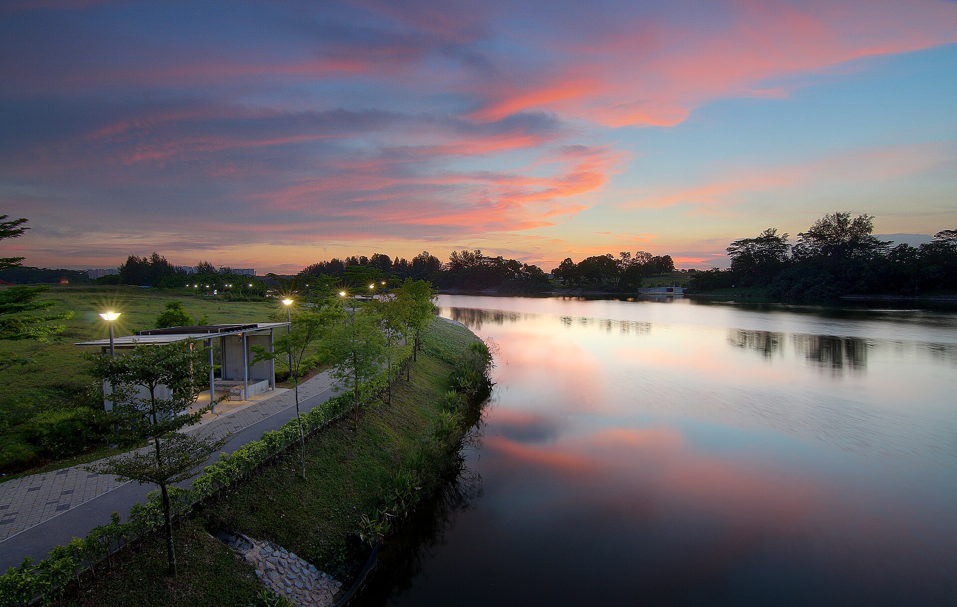 Punggol Waterway at dusk